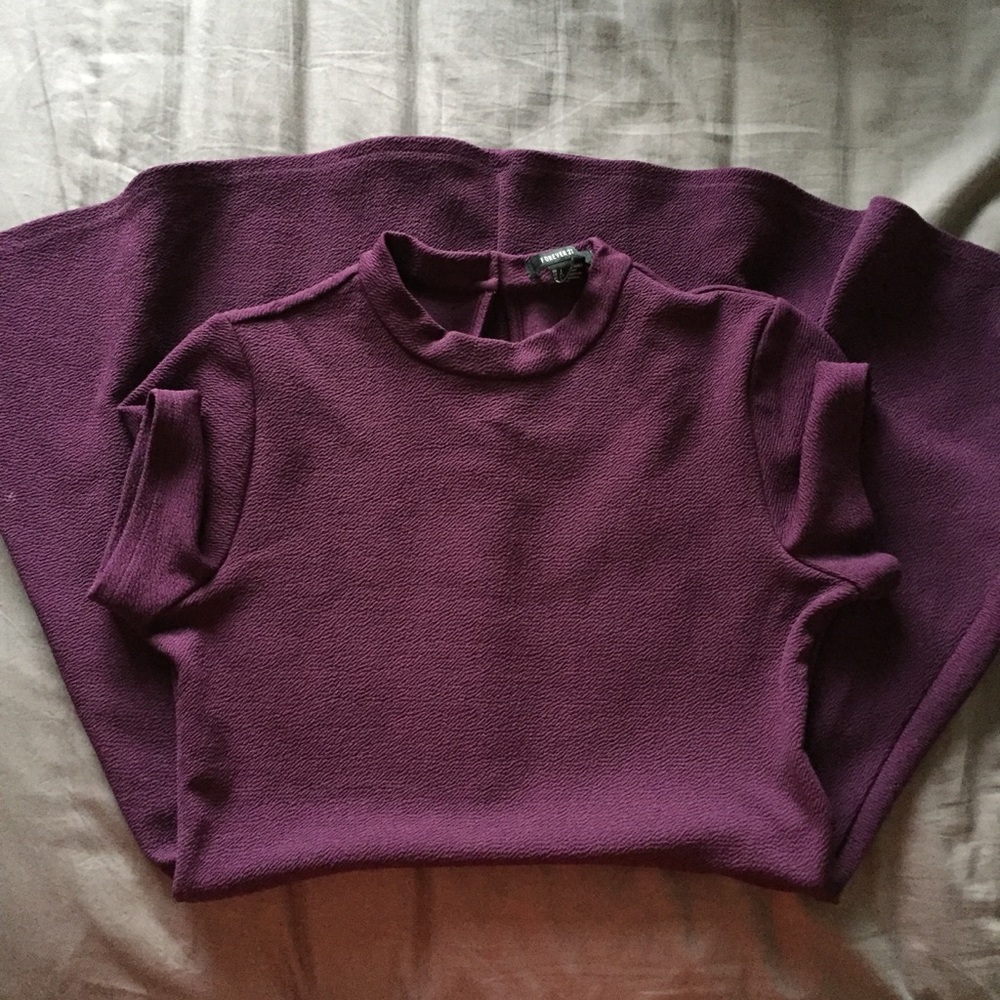 Forever 21 Purple Mock-neck Dress